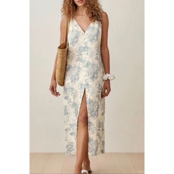 Reformation Dresses & Skirts - Reformation Monique Linen Dress | Medium in the Teacup